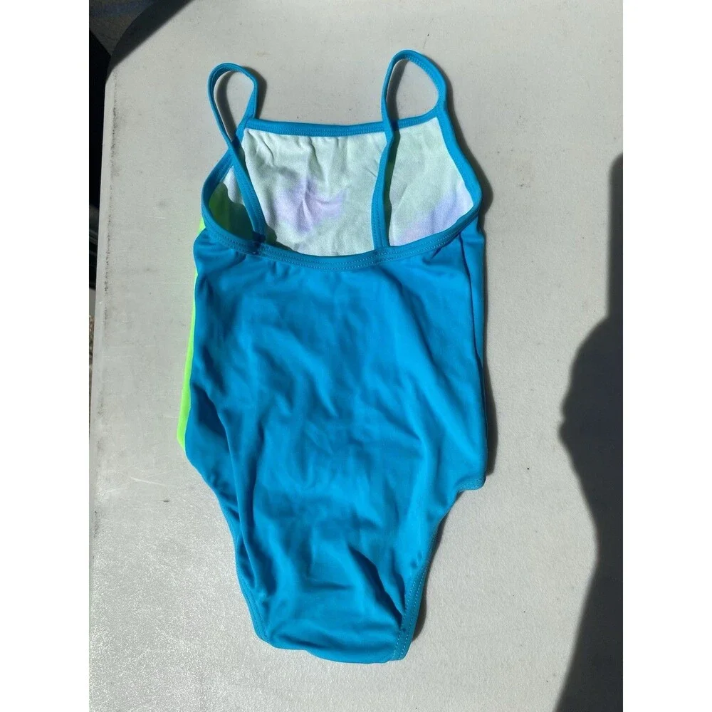 Circo Girls Swimsuit 2T Blue Green Sea Life Fish Embroidered One Piece